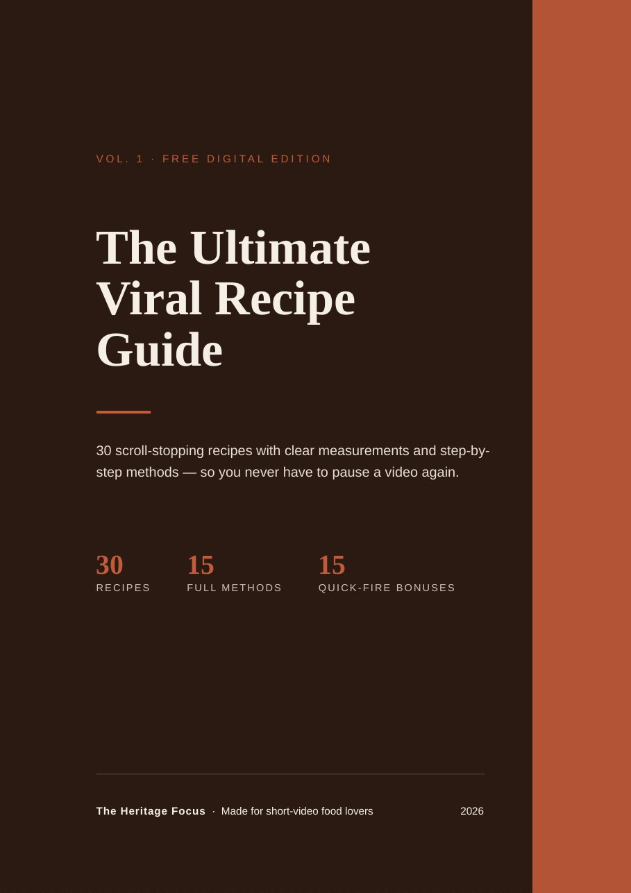 Cover of The Ultimate Viral Recipe Guide, Vol. 1